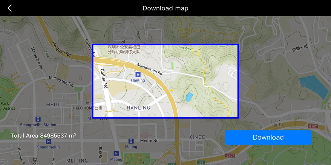 App mit Offline-Karte